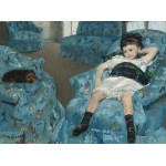 Puzzle  Grafika-F-30535 Mary Cassatt: Little Girl in a Blue Armchair, 1878
