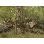 Puzzle  Grafika-F-30550 Jean-Baptiste-Camille Corot: Rocks in the Forest of Fontainebleau, 1860-1865