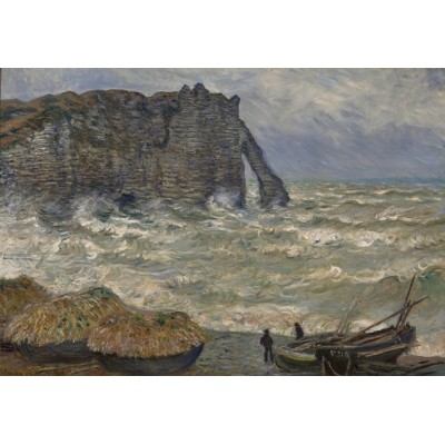 Puzzle  Grafika-F-32783 Claude Monet - Mer agitée à Étretat, 1883