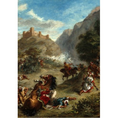 Puzzle Grafika-F-32844 Eugène Delacroix: Arabs Skirmishing in the Mountains, 1863