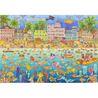 Puzzle  Grafika-F-33646 Tropical Swim Party