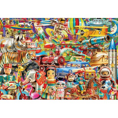 Puzzle  Grafika-F-33652 Retro Toys