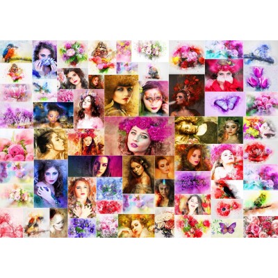 Puzzle  Grafika-T-00914 Collage - Frauen