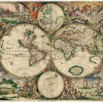 Puzzle  Grafika-T-02256 Carte du Monde, Produced in Amsterdam, 1689