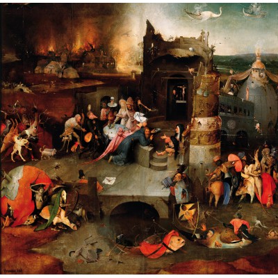 Puzzle  Grafika-T-02313 Bosch: Die Versuchungen des heiligen Antonius, 1495-1515