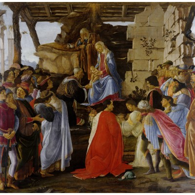Puzzle  Grafika-T-02320 Sandro Botticelli: Adoration of the Magi (Zanobi Altar), 1475