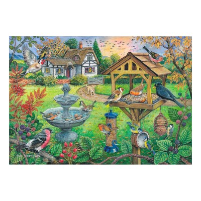 Puzzle  House-Of-Puzzles-HP0442 XXL Teile - Vögel zu Tisch