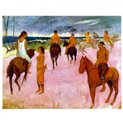 Puzzle Impronte-Edizioni-049 Paul Gauguin - Riders on the Beach