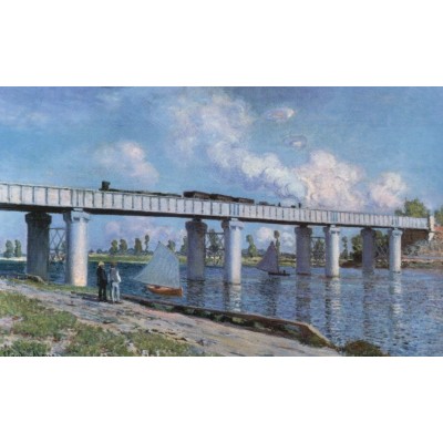 Puzzle Impronte-Edizioni-080 Claude Monet - Die Eisenbahbrücke in Argenteuil
