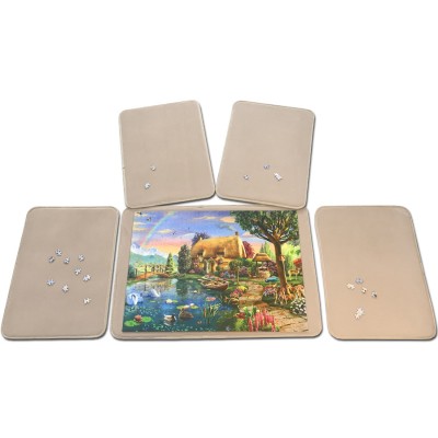  Jig-and-Puz-80013 5 Tabletts für Puzzle - 1 x 1000 Teile + 4 x 500 Teile