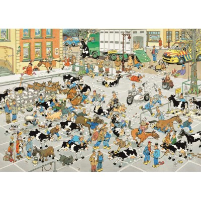 Puzzle  Jumbo-19075 Jan Van Haasteren - Der Viehmarkt
