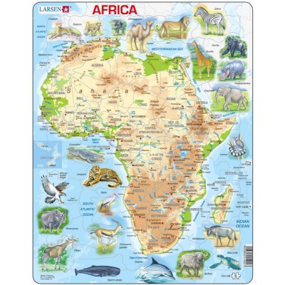  Larsen-A22-GB Rahmenpuzzle - Afrika (auf Englisch)