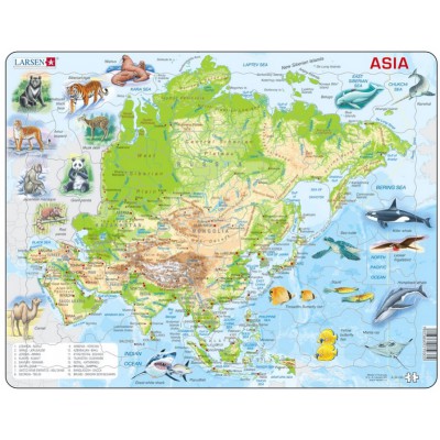  Larsen-A30-GB Rahmenpuzzle - Asien (auf Englisch)