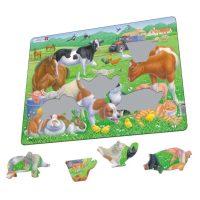  Larsen-FH35 Rahmenpuzzle - Tiere auf dem Bauernhof