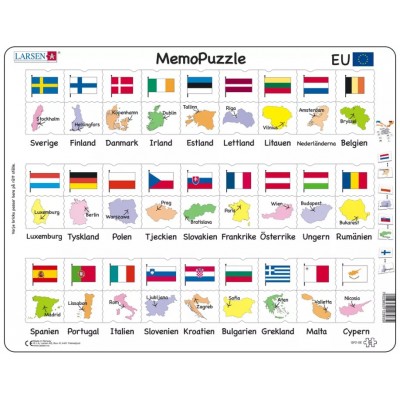 Larsen-GP2-SE Rahmenpuzzle - MemoPuzzle (auf Schwedisch)