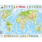  Larsen-K4-IT Rahmenpuzzle - Political Map of the World (Italian)