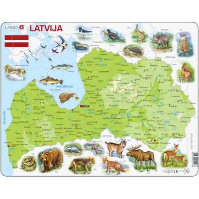  Larsen-K46 Rahmenpuzzle - Lettland (auf Lettisch)