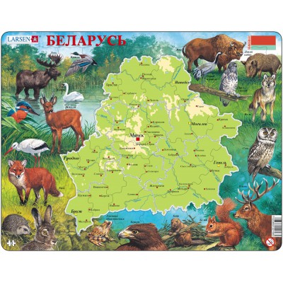 Larsen-K56 Rahmenpuzzle - Weißrussland (auf Russisch)