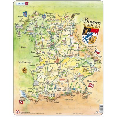  Larsen-K65-DE Rahmenpuzzle - Bayern