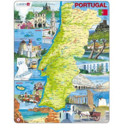  Larsen-K71-PT Rahmenpuzzle - Portugal (auf Portugiesisch)