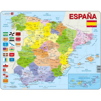  Larsen-K85-ES Rahmenpuzzle - Spanien (auf Spanisch)