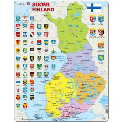  Larsen-K99-FI Rahmenpuzzle - Finnland (auf Finnisch)