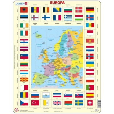  Larsen-KL1-NL Rahmenpuzzle - Europa (Holländisch)