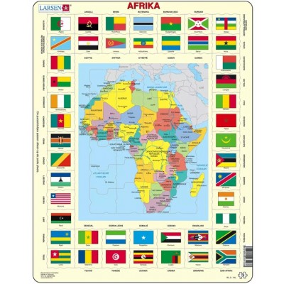 Larsen-KL3-NL Rahmenpuzzle - Afrika (auf Niederländisch)