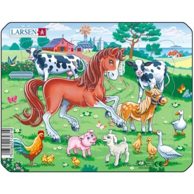  Larsen-V5-4 Rahmenpuzzle - Ponies & Friends