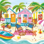 Puzzle  Magnolia-3474 Beach Huts - Olivia Gibbs Special Edition