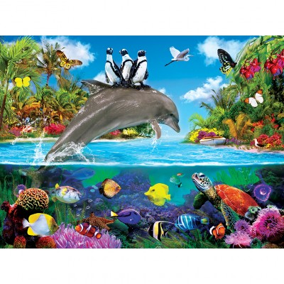 Puzzle  Master-Pieces-32112 XXL Teile - Dolphin Ride