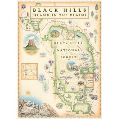 Puzzle Master-Pieces-71798 Black Hills Map