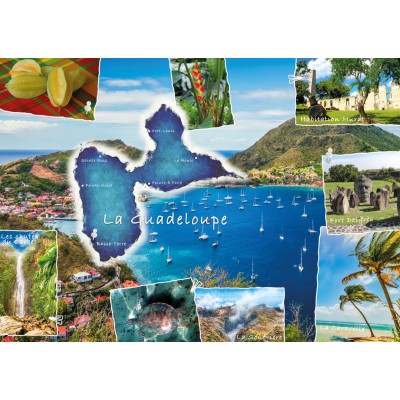Puzzle Nathan-00910 Postcard From Guadeloupe