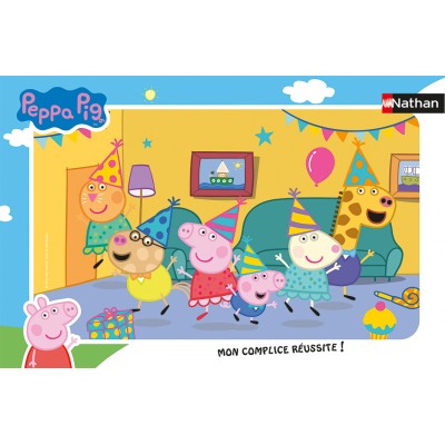 Nathan-01093 Rahmenpuzzle - Peppa Pigs Geburtstag