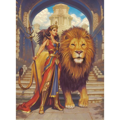 Puzzle Nathan-01153 Die Löwenbändigerin (Sammlung Fantasy)