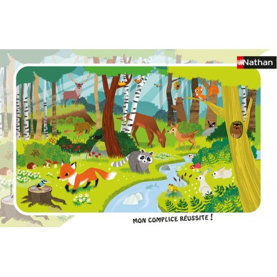  Nathan-86011 Frame Puzzle - Forest Animals