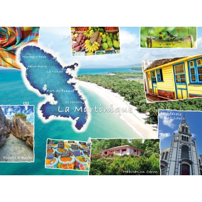 Puzzle  Nathan-87340 Postcard from Martinique
