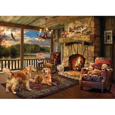 Puzzle  Cobble-Hill-40151 Lakeside Cabin