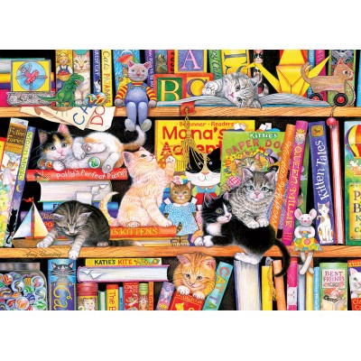 Puzzle  Cobble-Hill-47013 XXL Teile - Storytime Kittens