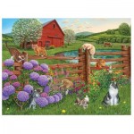 Puzzle  Cobble-Hill-48015 XXL Teile - Farm Cats