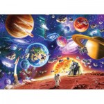  Cobble-Hill-54650 Space Travels - Family Puzzle (Different Pieces Sizes)