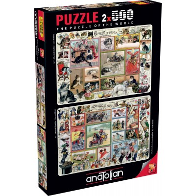 Perre-Anatolian-3611 2 Puzzles - Cute Kittens & Comical Dogs