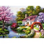 Puzzle  Perre-Anatolian-4556 Spring Cottage In Full Bloom