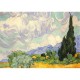 Van Gogh Vincent: Weizenfeld mit Zypressen
