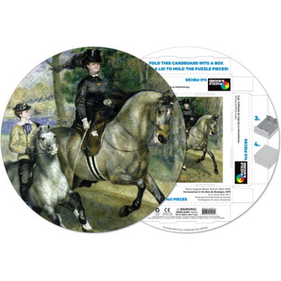  Pigment-and-Hue-RRENR-41205 Fertiges Rundpuzzle - Pierre Renoir: Femme à cheval
