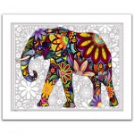  Pintoo-H1479 Puzzle aus Kunststoff 500 Teile - Bunter Elefant