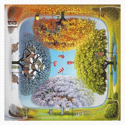 Pintoo-H1925 Puzzle aus Kunststoff - Jacek Yerka - Apple Tree