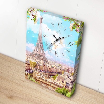 Puzzle Pintoo-HK1003 Leinwand mit Uhr - Spring in Paris