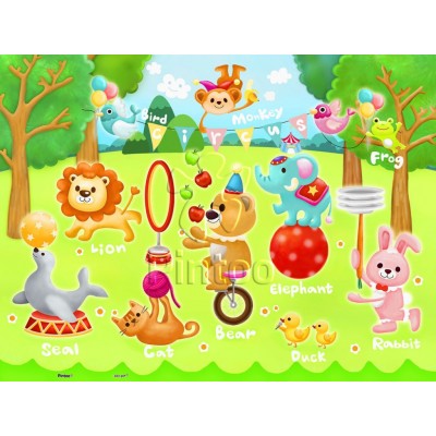 Pintoo-T1017 Puzzle aus Kunststoff - Circus in the Forest (auf Englisch)
