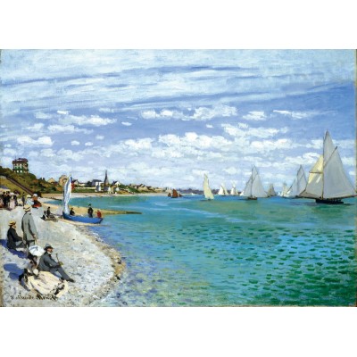 Puzzle-Michele-Wilson-A1082-750 Handgeschnittenes Holzpuzzle - Regatta In Sainte-Adresse
